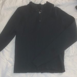 Evergreen quarter zip sweater
